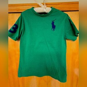 Bright Green M 10- 12 Boys Polo Ralph Lauren Short Sleeve T-Shirt Navy